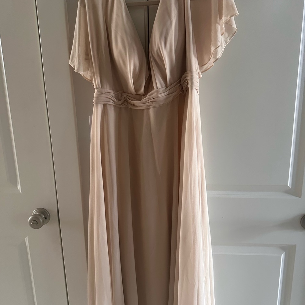 Azazie Cream/Champagne Evening Gown / wedding
